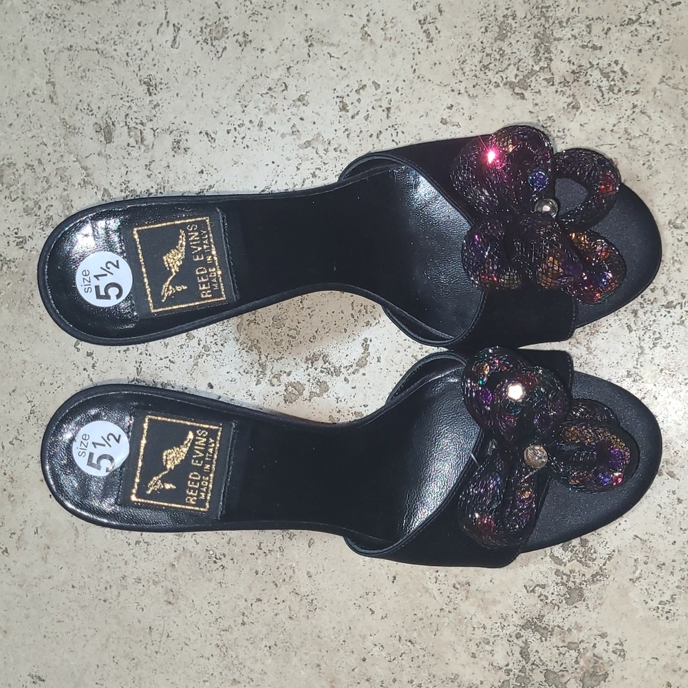 Anthropologie By Reed Evins Black Heels Size 5.5